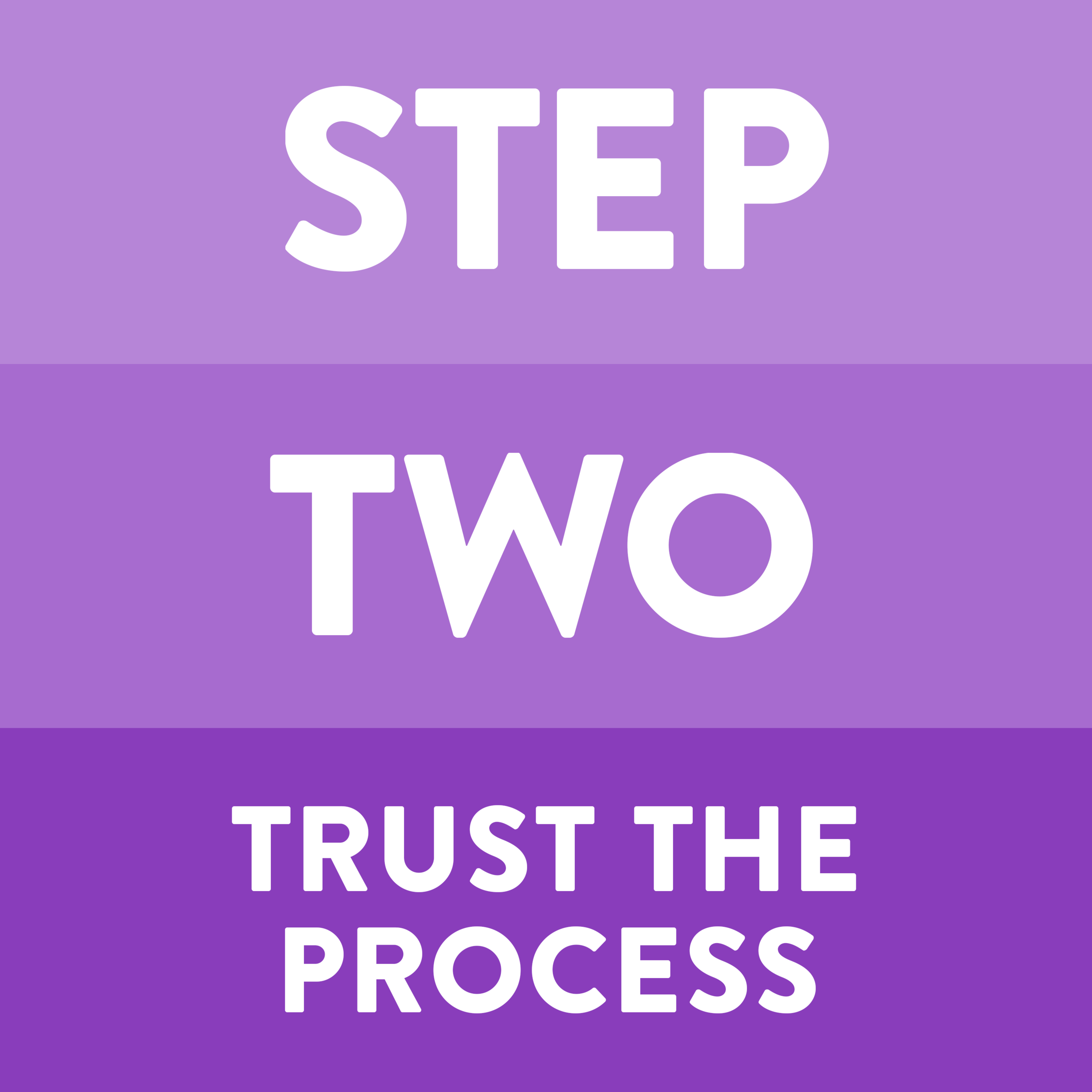 Step 2: Trust the process